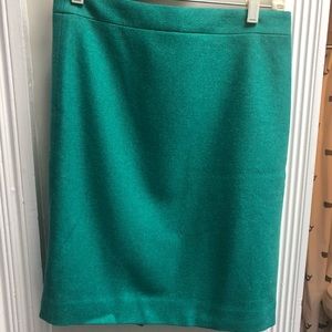 J. Crew teal pencil skirt